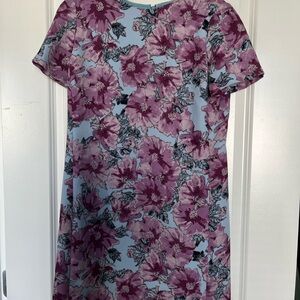 Aritzia Purple and Blue Floral Mini Dress